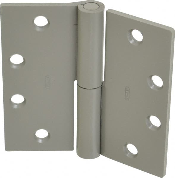 Stanley - 4-1/2" Long x 4-1/2" Wide Steel Full Mortise Commercial Hinge - Industrial Tool & Supply