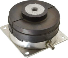 Tech Products - 1/2-13 Bolt Thread, 4-1/8" Long x 4.19" Wide x 2-1/2" High Pneumatic Stud Mount Leveling Pad & Mount - 300 Max Lb Capacity, 4.14" Base Diam - Industrial Tool & Supply