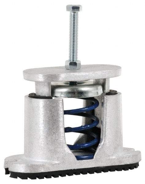 Tech Products - 3/8-16 Bolt Thread, 5-3/4" Long x 2-1/4" Wide x 3-7/8" High Aluminum Housed Spring Mounts - 260 Max Lb Capacity, 3" Thread Length - Industrial Tool & Supply