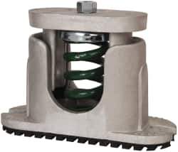Tech Products - 1/2-13 Bolt Thread, 7-3/4" Long x 2-5/8" Wide x 5" High Aluminum Housed Spring Mounts - 900 Max Lb Capacity, 3-1/2" Thread Length - Industrial Tool & Supply