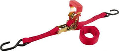 Erickson Manufacturing - 15' Long x 1" Wide, 2,000 Lb Basket Capacity, Polyester Web Sling - Red - Industrial Tool & Supply