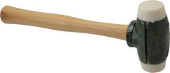 Garland - 2 Lb Head 1-1/2" Face Nylon Split Head Hammer - 12-1/2" OAL, Wood Handle - Industrial Tool & Supply