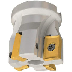 Iscar - 4 Inserts, 50mm Cut Diam, 22mm Arbor Diam, 20mm Max Depth of Cut, Indexable Square-Shoulder Face Mill - 0/90° Lead Angle, 50mm High, 3M AXKT 2006 Insert Compatibility, Series Mill2000 - Industrial Tool & Supply
