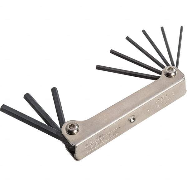 Proto - Hex Key Sets - 9PC 4/64"-1/4" FOLDING HEX KEY SET - Industrial Tool & Supply
