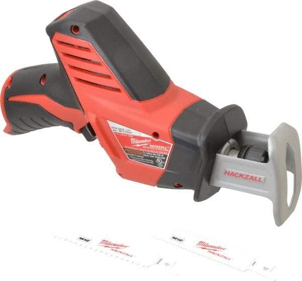 Milwaukee Tool - 12V, 0 to 3,000 SPM, Cordless Reciprocating Saw - 1/2" Stroke Length, 11" Saw Length, Lithium-Ion Batteries Not Included - Industrial Tool & Supply