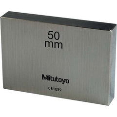 Mitutoyo - 50mm Steel Rectangular Gage Block - Industrial Tool & Supply