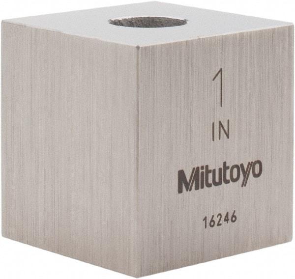 Mitutoyo - 1" Square Steel Gage Block - Accuracy Grade 0, Includes Certificate of Inspection - Industrial Tool & Supply
