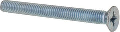 Value Collection - M6x1.00 Metric Coarse, 60mm OAL Phillips Drive Machine Screw - Flat Head, Grade 4.8 Steel, Zinc-Plated Finish, Without Washer - Industrial Tool & Supply