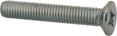Value Collection - M8x1.25 Metric Coarse, 50mm OAL Phillips Drive Machine Screw - Flat Head, Grade 4.8 Steel, Zinc-Plated Finish, Without Washer - Industrial Tool & Supply
