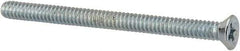 Value Collection - #4-40 UNC, 1-1/2" OAL Phillips Drive Machine Screw - Flat Head, Grade J82 Steel, Zinc-Plated Finish, Without Washer - Industrial Tool & Supply