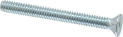 Value Collection - 1/4-20 UNC, 2-1/2" OAL Phillips Drive Machine Screw - Flat Head, Grade J82 Steel, Zinc-Plated Finish, Without Washer - Industrial Tool & Supply