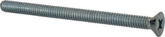 Value Collection - 1/4-20 UNC, 3-1/2" OAL Phillips Drive Machine Screw - Flat Head, Grade J82 Steel, Zinc-Plated Finish, Without Washer - Industrial Tool & Supply