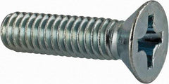 Value Collection - 5/16-18 UNC, 1-1/4" OAL Phillips Drive Machine Screw - Flat Head, Grade J82 Steel, Zinc-Plated Finish, Without Washer - Industrial Tool & Supply