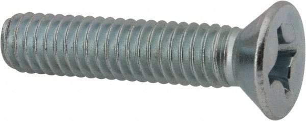 Value Collection - 5/16-18 UNC, 1-1/2" OAL Phillips Drive Machine Screw - Flat Head, Grade J82 Steel, Zinc-Plated Finish, Without Washer - Industrial Tool & Supply
