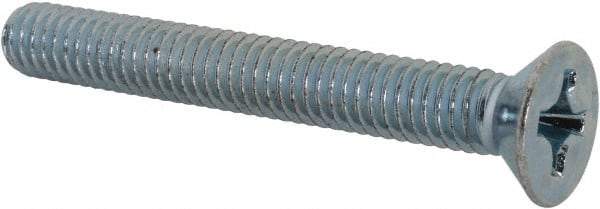 Value Collection - 5/16-18 UNC, 2-1/2" OAL Phillips Drive Machine Screw - Flat Head, Grade J82 Steel, Zinc-Plated Finish, Without Washer - Industrial Tool & Supply