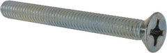 Value Collection - 5/16-18 UNC, 3" OAL Phillips Drive Machine Screw - Flat Head, Grade J82 Steel, Zinc-Plated Finish, Without Washer - Industrial Tool & Supply