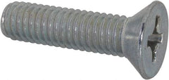 Value Collection - 3/8-16 UNC, 1-1/2" OAL Phillips Drive Machine Screw - Flat Head, Grade J82 Steel, Zinc-Plated Finish, Without Washer - Industrial Tool & Supply