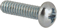 Value Collection - #2-56 UNC, 5/16" Length Under Head Phillips Drive Machine Screw - Round Head, Grade J82 Steel, Zinc-Plated Finish, Without Washer - Industrial Tool & Supply