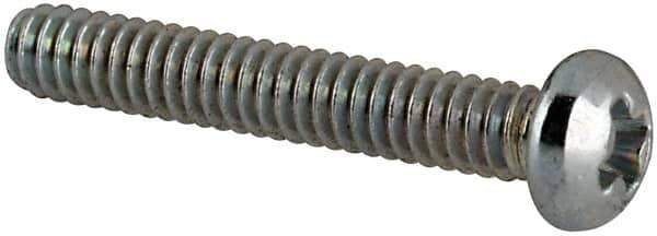 Value Collection - #3-48 UNC, 5/8" Length Under Head Phillips Drive Machine Screw - Round Head, Grade J82 Steel, Zinc-Plated Finish, Without Washer - Industrial Tool & Supply