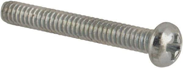 Value Collection - #3-48 UNC, 3/4" Length Under Head Phillips Drive Machine Screw - Round Head, Grade J82 Steel, Zinc-Plated Finish, Without Washer - Industrial Tool & Supply