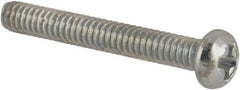 Value Collection - #3-48 UNC, 3/4" Length Under Head Phillips Drive Machine Screw - Round Head, Grade J82 Steel, Zinc-Plated Finish, Without Washer - Industrial Tool & Supply