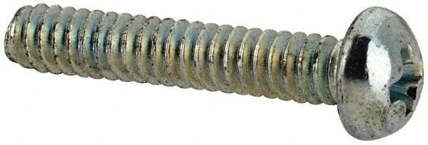 Value Collection - #4-40 UNC, 5/8" Length Under Head Phillips Drive Machine Screw - Round Head, Grade J82 Steel, Zinc-Plated Finish, Without Washer - Industrial Tool & Supply