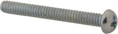 Value Collection - #4-40 UNC, 1" Length Under Head Phillips Drive Machine Screw - Round Head, Grade J82 Steel, Zinc-Plated Finish, Without Washer - Industrial Tool & Supply