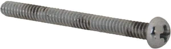 Value Collection - #4-40 UNC, 1-1/4" Length Under Head Phillips Drive Machine Screw - Round Head, Grade J82 Steel, Zinc-Plated Finish, Without Washer - Industrial Tool & Supply