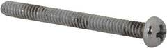 Value Collection - #4-40 UNC, 1-1/4" Length Under Head Phillips Drive Machine Screw - Round Head, Grade J82 Steel, Zinc-Plated Finish, Without Washer - Industrial Tool & Supply