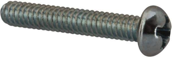 Value Collection - #5-40 UNC, 3/4" Length Under Head Phillips Drive Machine Screw - Round Head, Grade J82 Steel, Zinc-Plated Finish, Without Washer - Industrial Tool & Supply