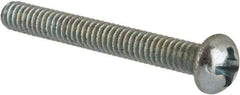 Value Collection - #5-40 UNC, 1" Length Under Head Phillips Drive Machine Screw - Round Head, Grade J82 Steel, Zinc-Plated Finish, Without Washer - Industrial Tool & Supply