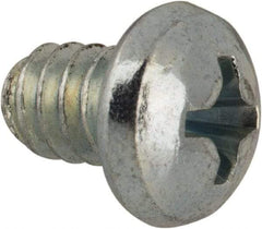 Value Collection - #10-24 UNC, 1/4" Length Under Head Phillips Drive Machine Screw - Round Head, Grade J82 Steel, Zinc-Plated Finish, Without Washer - Industrial Tool & Supply