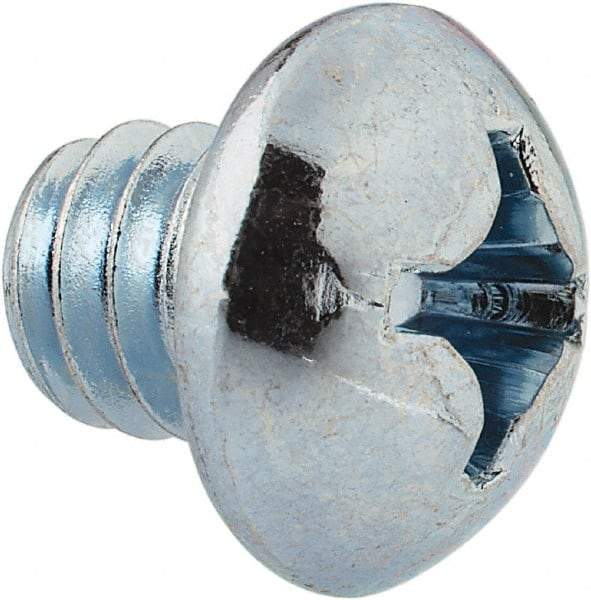 Value Collection - 1/4-20 UNC, 1/4" Length Under Head Phillips Drive Machine Screw - Round Head, Grade J82 Steel, Zinc-Plated Finish, Without Washer - Industrial Tool & Supply
