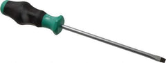 Wera - 287mm OAL Standard Slotted Screwdriver - 175mm Blade Length, Round Shank, Ergonomic Handle - Industrial Tool & Supply
