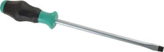 Wera - 312mm OAL Standard Slotted Screwdriver - 200mm Blade Length, Round Shank, Ergonomic Handle - Industrial Tool & Supply