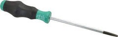 Wera - 223mm OAL Standard Slotted Screwdriver - 125mm Blade Length, Round Shank, Ergonomic Handle - Industrial Tool & Supply