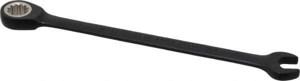 Proto - 8mm 12 Point Combination Wrench - 15° Head Angle, 5-1/2" OAL, Steel, Black Chrome Finish - Industrial Tool & Supply