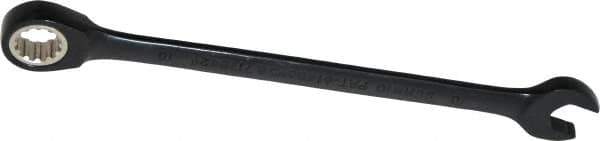 Proto - 10mm 12 Point Combination Wrench - 15° Head Angle, 6-1/4" OAL, Steel, Black Chrome Finish - Industrial Tool & Supply