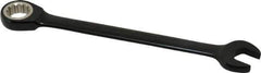 Proto - 14mm 12 Point Combination Wrench - 15° Head Angle, 7-1/2" OAL, Steel, Black Chrome Finish - Industrial Tool & Supply