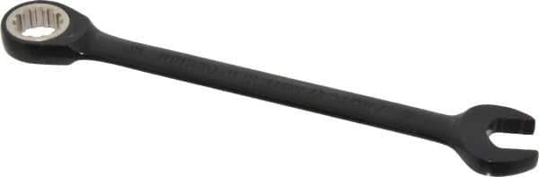 Proto - 15mm 12 Point Combination Wrench - 15° Head Angle, 7-7/8" OAL, Steel, Black Chrome Finish - Industrial Tool & Supply