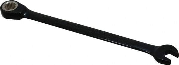Proto - 1/4" 12 Point Combination Wrench - 15° Head Angle, 5" OAL, Steel, Black Chrome Finish - Industrial Tool & Supply