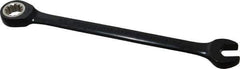 Proto - 3/8" 12 Point Combination Wrench - 15° Head Angle, 6-1/4" OAL, Steel, Black Chrome Finish - Industrial Tool & Supply