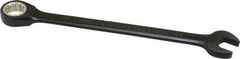 Proto - 7/16" 12 Point Combination Wrench - 15° Head Angle, 6-1/2" OAL, Steel, Black Chrome Finish - Industrial Tool & Supply
