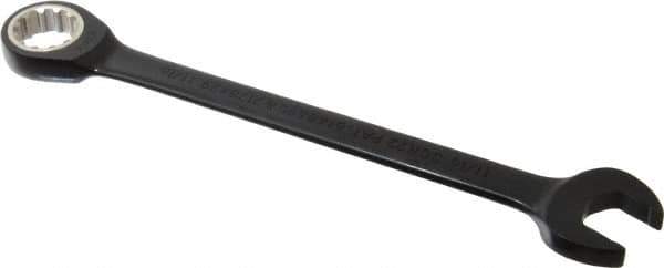 Proto - 11/16" 12 Point Combination Wrench - 15° Head Angle, 8-7/8" OAL, Steel, Black Chrome Finish - Industrial Tool & Supply