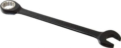 Proto - 11/16" 12 Point Combination Wrench - 15° Head Angle, 8-7/8" OAL, Steel, Black Chrome Finish - Industrial Tool & Supply