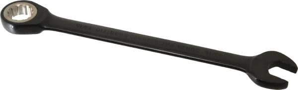 Proto - 13/16" 12 Point Combination Wrench - 15° Head Angle, 11-7/16" OAL, Steel, Black Chrome Finish - Industrial Tool & Supply