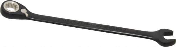 Proto - 8mm 12 Point Combination Wrench - 15° Head Angle, 5-1/2" OAL, Steel, Black Chrome Finish - Industrial Tool & Supply