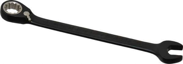 Proto - 12mm 12 Point Combination Wrench - 15° Head Angle, 6-3/4" OAL, Steel, Black Chrome Finish - Industrial Tool & Supply
