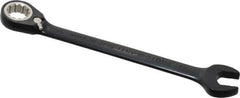 Proto - 15mm 12 Point Combination Wrench - 15° Head Angle, 7-7/8" OAL, Steel, Black Chrome Finish - Industrial Tool & Supply
