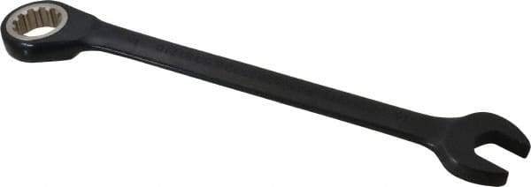 Proto - 16mm 12 Point Combination Wrench - 15° Head Angle, 8-3/16" OAL, Steel, Black Chrome Finish - Industrial Tool & Supply